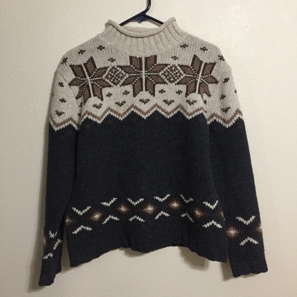 Eddie Bauer Sweaters - Womens S Eddie Bauer 100% Wool Snowflake Sweater